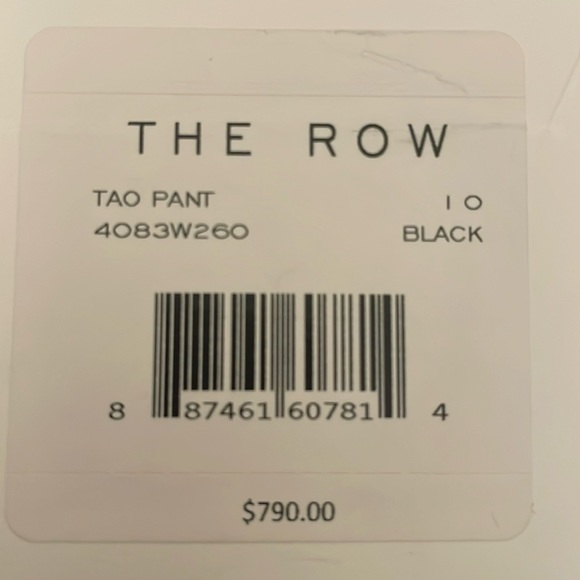 THE ROW NEW WITH TAGS Tao Straight-Leg Stretch-Cotton Pants SIZE 10 - Picture 4 of 7